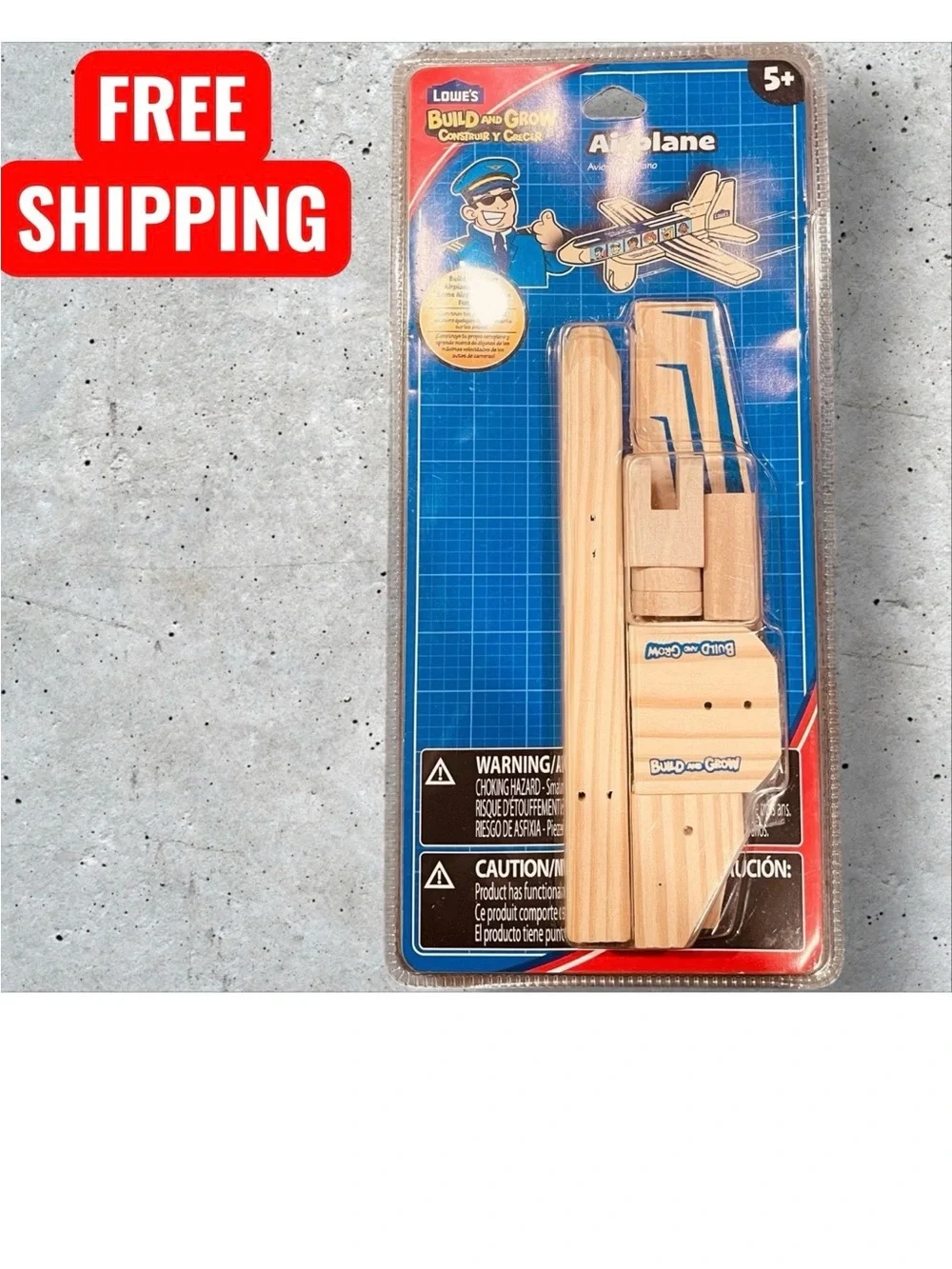 Wooden Airplane Kit - Natural Wood